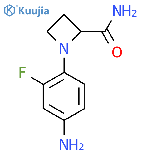 1-(4-amino-2-fluorophenyl)azetidine-2-carboxamide structure