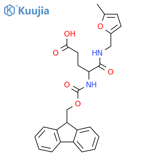4-({(9H-fluoren-9-yl)methoxycarbonyl}amino)-4-{(5-methylfuran-2-yl)methylcarbamoyl}butanoic acid structure