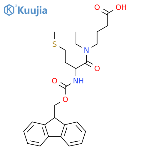 4-N-ethyl-2-({(9H-fluoren-9-yl)methoxycarbonyl}amino)-4-(methylsulfanyl)butanamidobutanoic acid structure