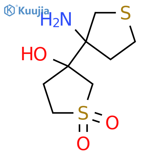 3-(3-aminothiolan-3-yl)-3-hydroxy-1lambda6-thiolane-1,1-dione structure