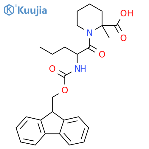 1-2-({(9H-fluoren-9-yl)methoxycarbonyl}amino)pentanoyl-2-methylpiperidine-2-carboxylic acid structure
