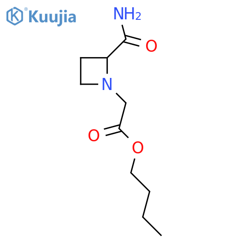 butyl 2-(2-carbamoylazetidin-1-yl)acetate structure