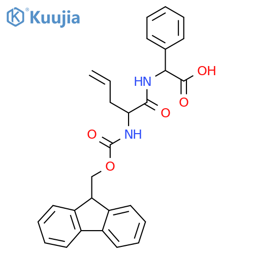 2-2-({(9H-fluoren-9-yl)methoxycarbonyl}amino)pent-4-enamido-2-phenylacetic acid structure
