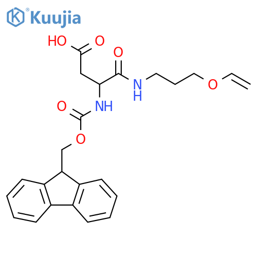 3-{3-(ethenyloxy)propylcarbamoyl}-3-({(9H-fluoren-9-yl)methoxycarbonyl}amino)propanoic acid structure