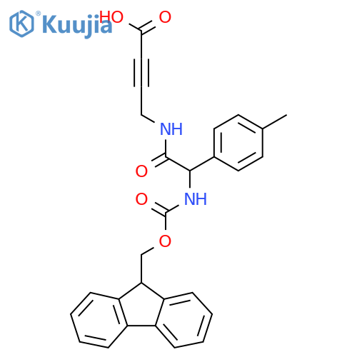 4-2-({(9H-fluoren-9-yl)methoxycarbonyl}amino)-2-(4-methylphenyl)acetamidobut-2-ynoic acid structure