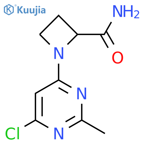 1-(6-chloro-2-methylpyrimidin-4-yl)azetidine-2-carboxamide structure