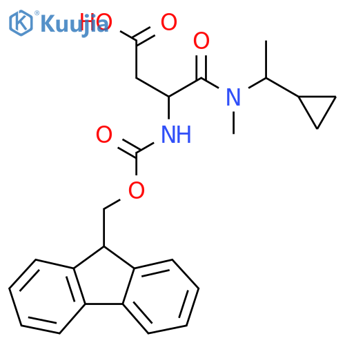 3-(1-cyclopropylethyl)(methyl)carbamoyl-3-({(9H-fluoren-9-yl)methoxycarbonyl}amino)propanoic acid structure