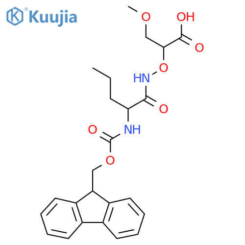 2-{2-({(9H-fluoren-9-yl)methoxycarbonyl}amino)pentanamidooxy}-3-methoxypropanoic acid structure