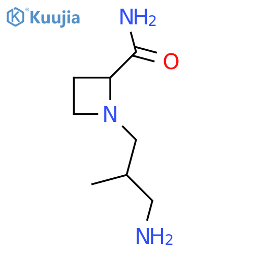 1-(3-Amino-2-methylpropyl)azetidine-2-carboxamide structure