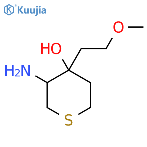 3-amino-4-(2-methoxyethyl)thian-4-ol structure