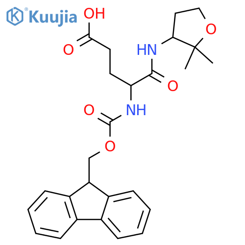 4-(2,2-dimethyloxolan-3-yl)carbamoyl-4-({(9H-fluoren-9-yl)methoxycarbonyl}amino)butanoic acid structure