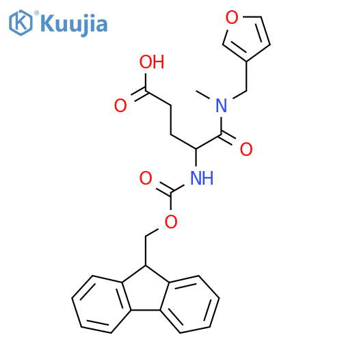 4-({(9H-fluoren-9-yl)methoxycarbonyl}amino)-4-{(furan-3-yl)methyl(methyl)carbamoyl}butanoic acid structure