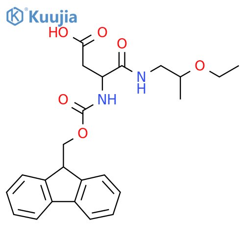 3-(2-ethoxypropyl)carbamoyl-3-({(9H-fluoren-9-yl)methoxycarbonyl}amino)propanoic acid structure