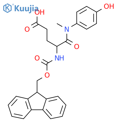 4-({(9H-fluoren-9-yl)methoxycarbonyl}amino)-4-(4-hydroxyphenyl)(methyl)carbamoylbutanoic acid structure