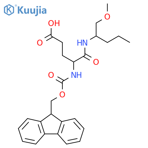 4-({(9H-fluoren-9-yl)methoxycarbonyl}amino)-4-(1-methoxypentan-2-yl)carbamoylbutanoic acid structure