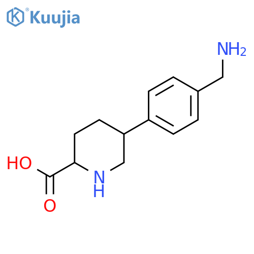 5-4-(aminomethyl)phenylpiperidine-2-carboxylic acid structure