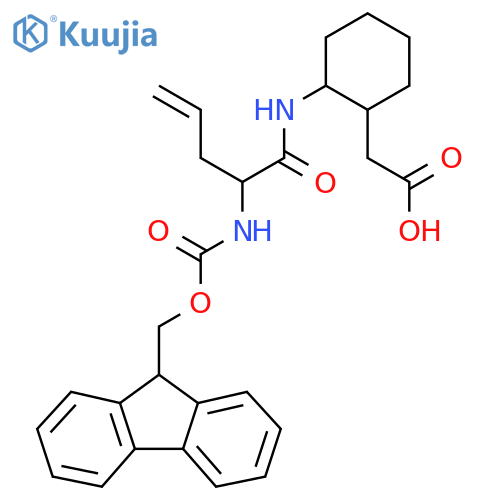 2-{2-2-({(9H-fluoren-9-yl)methoxycarbonyl}amino)pent-4-enamidocyclohexyl}acetic acid structure