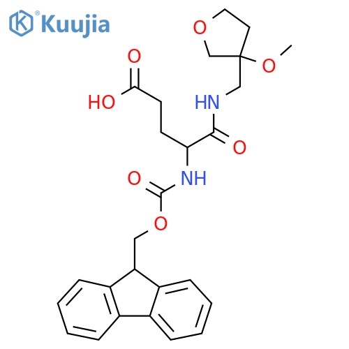 4-({(9H-fluoren-9-yl)methoxycarbonyl}amino)-4-{(3-methoxyoxolan-3-yl)methylcarbamoyl}butanoic acid structure