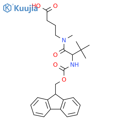 4-2-({(9H-fluoren-9-yl)methoxycarbonyl}amino)-N,3,3-trimethylbutanamidobutanoic acid structure