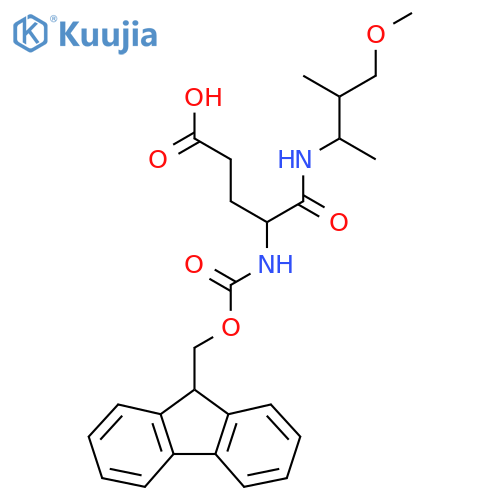 4-({(9H-fluoren-9-yl)methoxycarbonyl}amino)-4-(4-methoxy-3-methylbutan-2-yl)carbamoylbutanoic acid structure