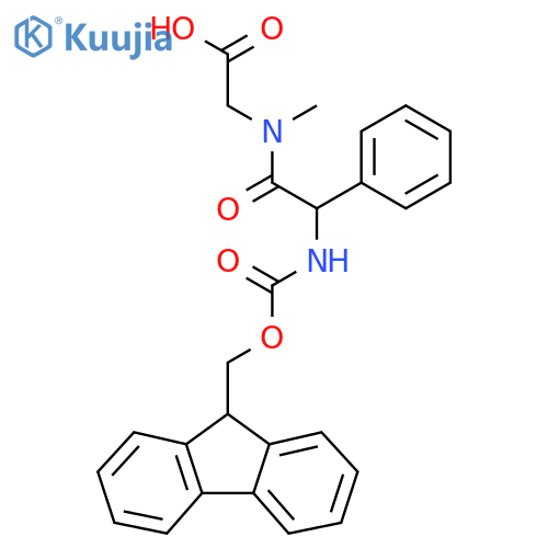 2-2-({(9H-fluoren-9-yl)methoxycarbonyl}amino)-N-methyl-2-phenylacetamidoacetic acid structure