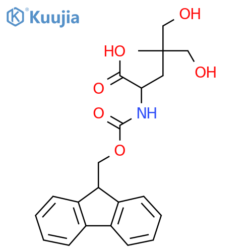 2-({(9H-fluoren-9-yl)methoxycarbonyl}amino)-5-hydroxy-4-(hydroxymethyl)-4-methylpentanoic acid structure