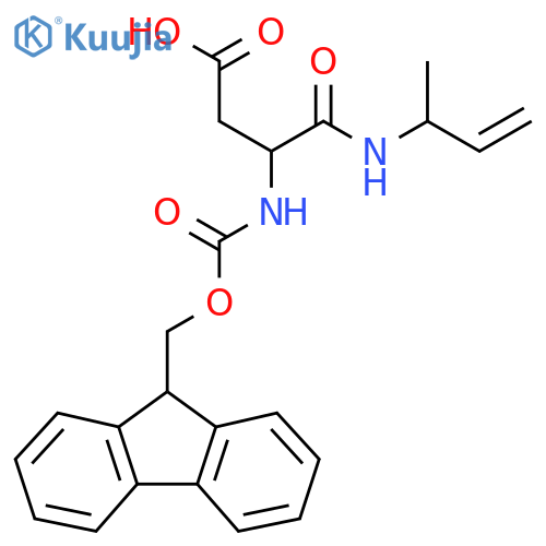 3-(but-3-en-2-yl)carbamoyl-3-({(9H-fluoren-9-yl)methoxycarbonyl}amino)propanoic acid structure