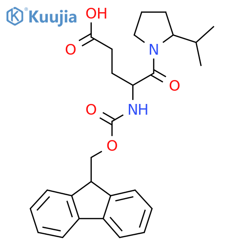 4-({(9H-fluoren-9-yl)methoxycarbonyl}amino)-5-oxo-5-2-(propan-2-yl)pyrrolidin-1-ylpentanoic acid structure