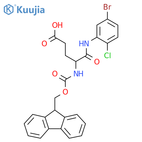 4-(5-bromo-2-chlorophenyl)carbamoyl-4-({(9H-fluoren-9-yl)methoxycarbonyl}amino)butanoic acid structure
