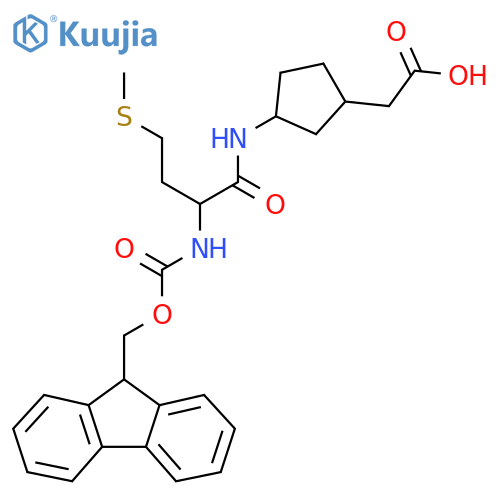 2-{3-2-({(9H-fluoren-9-yl)methoxycarbonyl}amino)-4-(methylsulfanyl)butanamidocyclopentyl}acetic acid structure