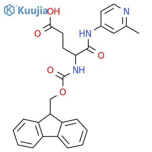 4-({(9H-fluoren-9-yl)methoxycarbonyl}amino)-4-(2-methylpyridin-4-yl)carbamoylbutanoic acid structure