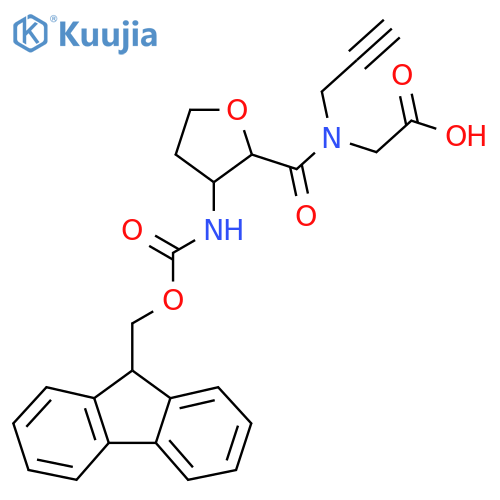 2-{1-3-({(9H-fluoren-9-yl)methoxycarbonyl}amino)oxolan-2-yl-N-(prop-2-yn-1-yl)formamido}acetic acid structure