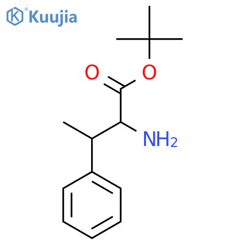 tert-butyl 2-amino-3-phenylbutanoate structure