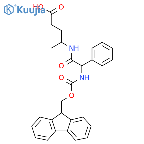 4-2-({(9H-fluoren-9-yl)methoxycarbonyl}amino)-2-phenylacetamidopentanoic acid structure
