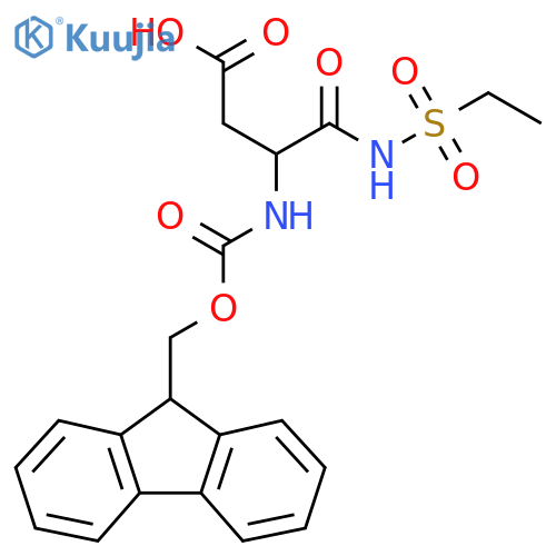 3-(ethanesulfonyl)carbamoyl-3-({(9H-fluoren-9-yl)methoxycarbonyl}amino)propanoic acid structure