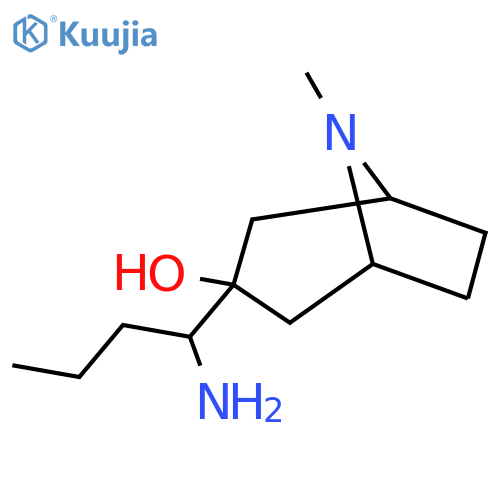 3-(1-aminobutyl)-8-methyl-8-azabicyclo3.2.1octan-3-ol structure