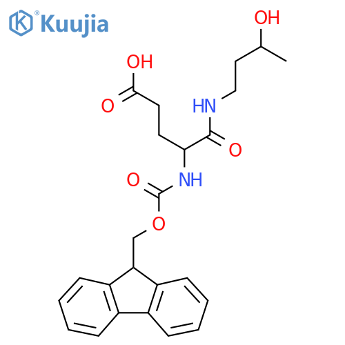 4-({(9H-fluoren-9-yl)methoxycarbonyl}amino)-4-(3-hydroxybutyl)carbamoylbutanoic acid structure