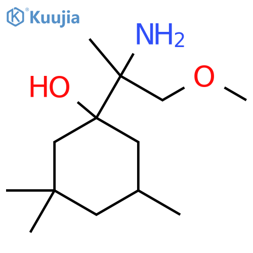 1-(2-amino-1-methoxypropan-2-yl)-3,3,5-trimethylcyclohexan-1-ol structure