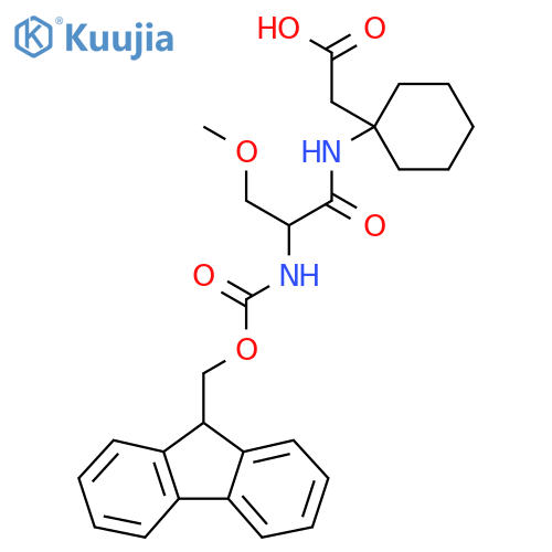 2-{1-2-({(9H-fluoren-9-yl)methoxycarbonyl}amino)-3-methoxypropanamidocyclohexyl}acetic acid structure