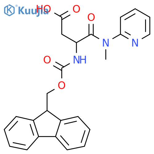 3-({(9H-fluoren-9-yl)methoxycarbonyl}amino)-3-methyl(pyridin-2-yl)carbamoylpropanoic acid structure