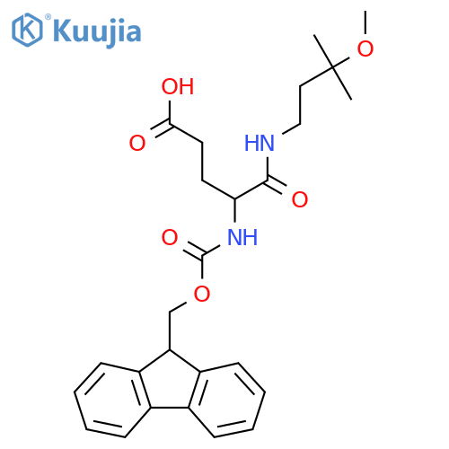 4-({(9H-fluoren-9-yl)methoxycarbonyl}amino)-4-(3-methoxy-3-methylbutyl)carbamoylbutanoic acid structure