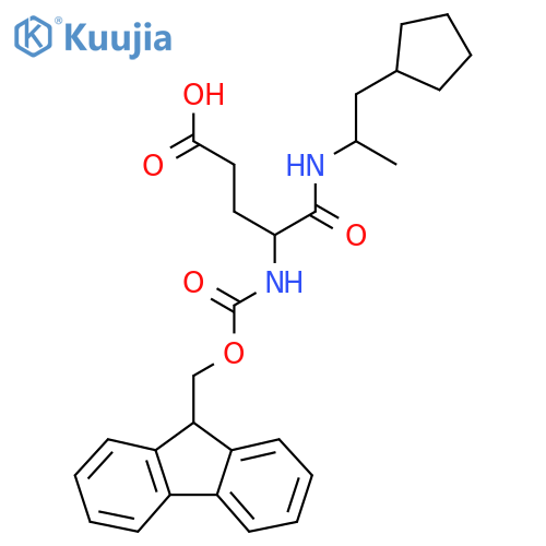 4-(1-cyclopentylpropan-2-yl)carbamoyl-4-({(9H-fluoren-9-yl)methoxycarbonyl}amino)butanoic acid structure