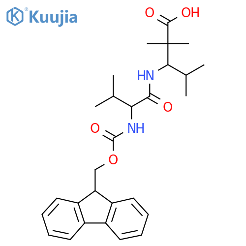 3-2-({(9H-fluoren-9-yl)methoxycarbonyl}amino)-3-methylbutanamido-2,2,4-trimethylpentanoic acid structure