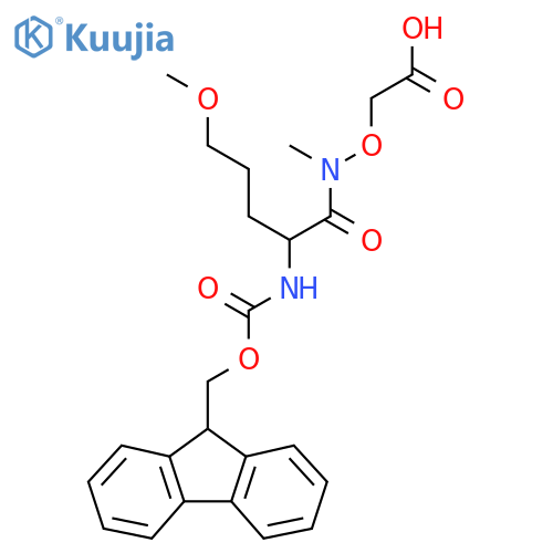 2-{2-({(9H-fluoren-9-yl)methoxycarbonyl}amino)-5-methoxy-N-methylpentanamidooxy}acetic acid structure