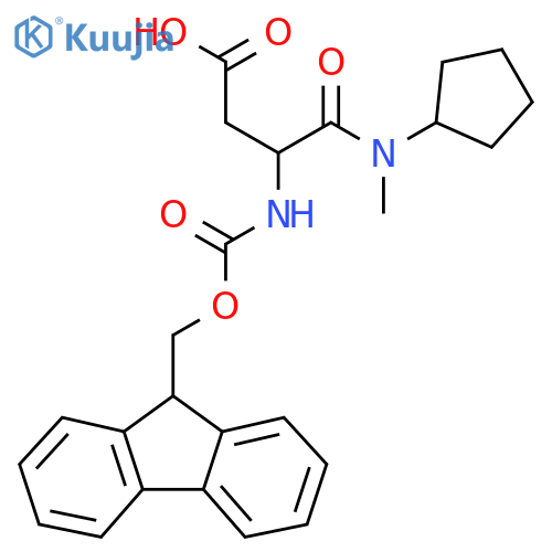 3-cyclopentyl(methyl)carbamoyl-3-({(9H-fluoren-9-yl)methoxycarbonyl}amino)propanoic acid structure