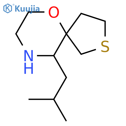 10-(2-methylpropyl)-6-oxa-2-thia-9-azaspiro4.5decane structure