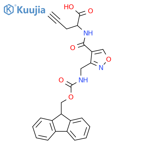 2-({3-({(9H-fluoren-9-yl)methoxycarbonyl}amino)methyl-1,2-oxazol-4-yl}formamido)pent-4-ynoic acid structure