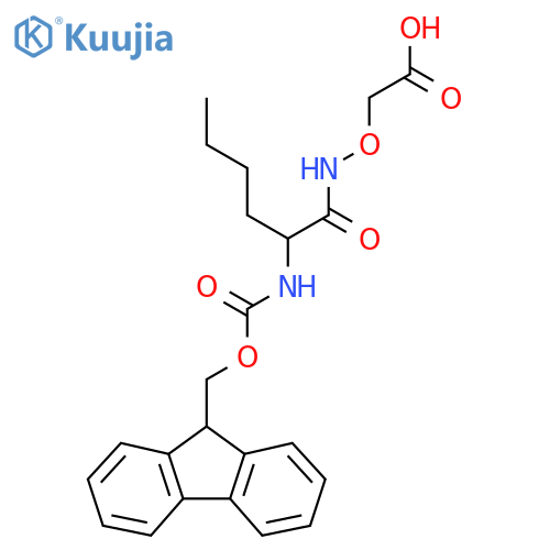 2-{2-({(9H-fluoren-9-yl)methoxycarbonyl}amino)hexanamidooxy}acetic acid structure