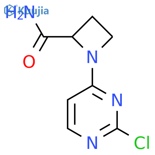 1-(2-chloropyrimidin-4-yl)azetidine-2-carboxamide structure