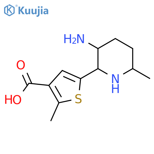 5-(3-amino-6-methylpiperidin-2-yl)-2-methylthiophene-3-carboxylic acid structure